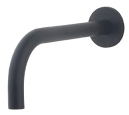 Slim inbouw baduitloop 20 cm zwart