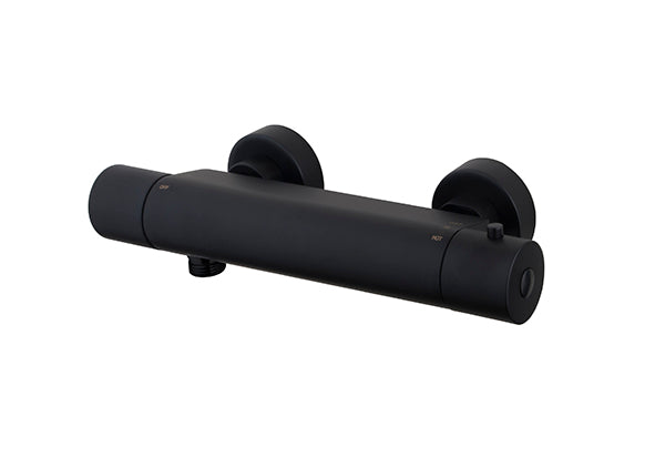 Caral eco cool touch thermostatische douchemengkraan 15 cm zwart