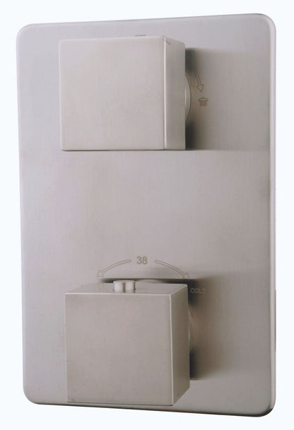 Rombo inbouw douchekraan afbouwset 2-weg RVS look