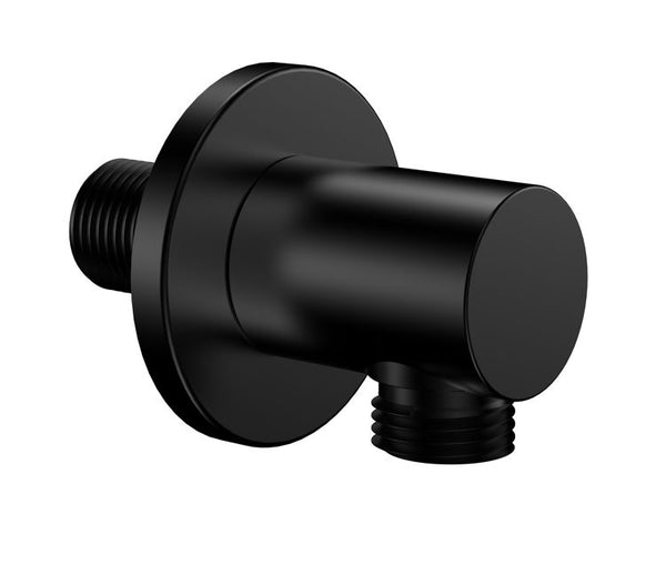 Wiesbaden luxe muur doucheaansluiting rond 1/2'' mat-zwart