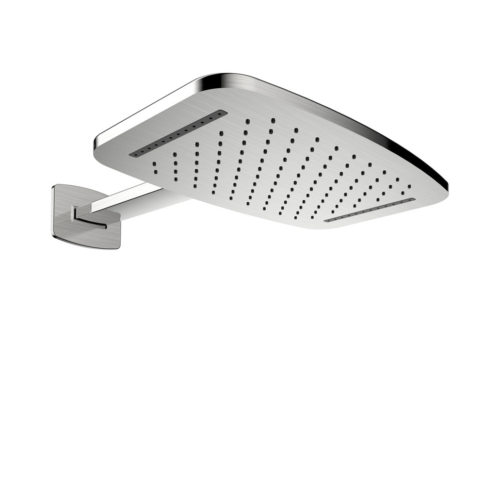 Roca waterval hoofddouche met douchearm 40 x 25 cm RVS look