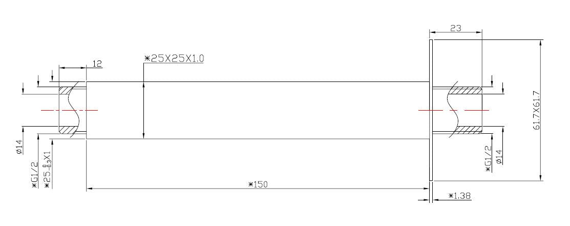 Wiesbaden luxe douche-arm vierkant plafondbev. 15cm mat-zwart