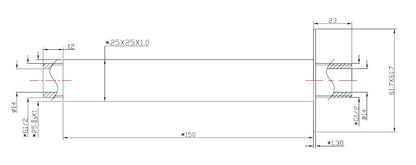 Wiesbaden luxe douche-arm vierkant plafondbev. 15cm mat-zwart