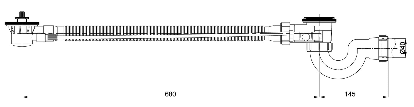 Wiesbaden basis badplug-overloopcombinatie