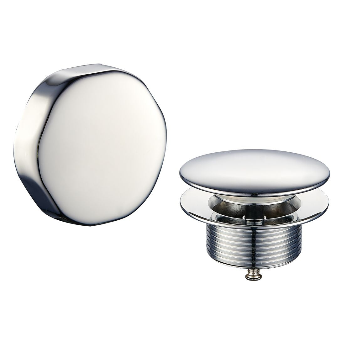 Caral badafvoer en overloopcombinatie afbouwset chroom