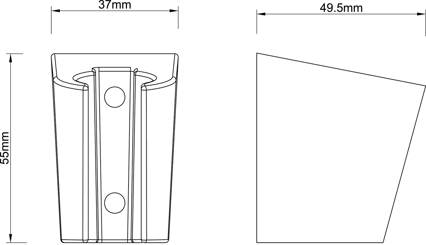 Caral ABS handdouchehouder zwart 8719743065734