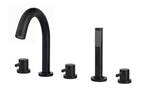 Caral inbouw badrandkraan zwart 8719956084041