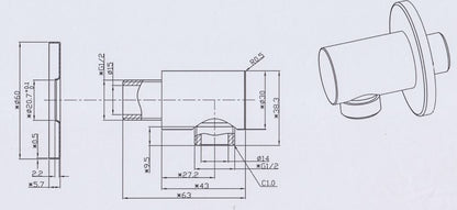 Caral doucheslangaansluiting zwart 8719956082597