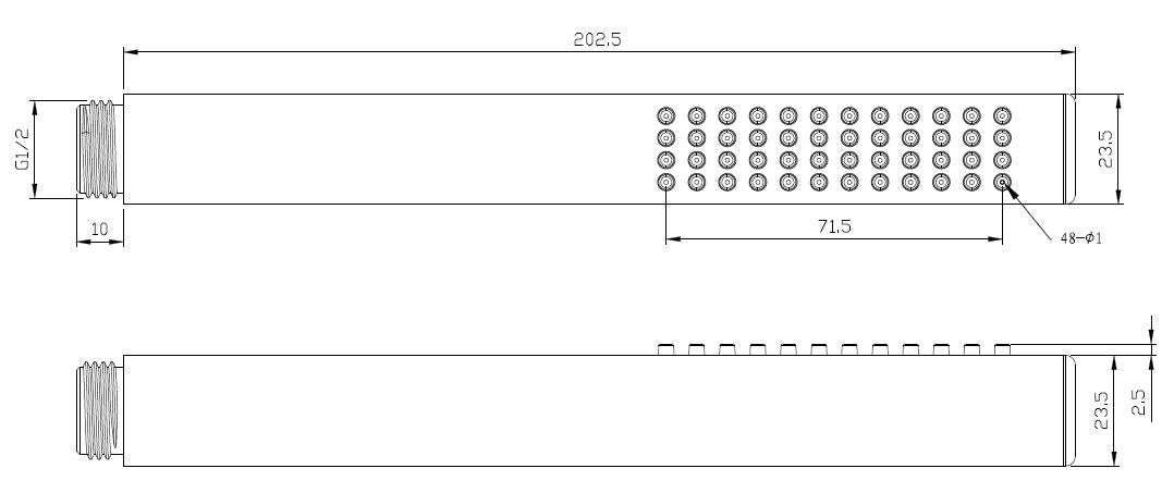 Wiesbaden chroom messing handdouche rond 1/2''