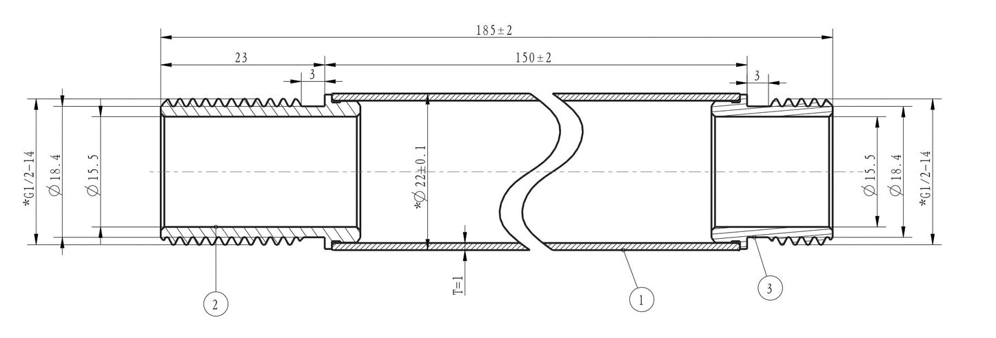 Wiesbaden luxe douche-arm rond plafondbev. 15cm chroom