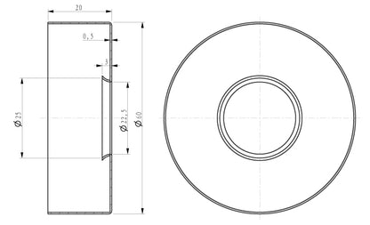 Wiesbaden luxe douche-arm rond plafondbev. 30cm chroom