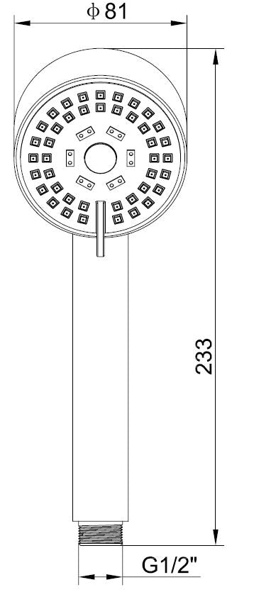 Cadans verstelbare handdoucheset RVS look 8718858078509