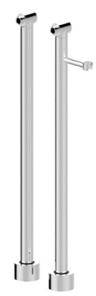 Caral staande badkraankoppelingen chroom