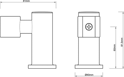 Wiesbaden luxe kantelbare handdouchehouder mess. geborsteld staal