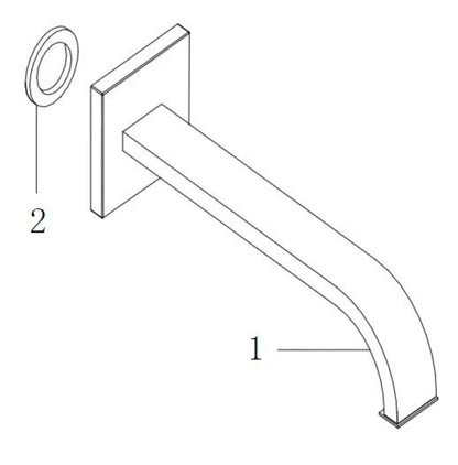 Rombo inbouw baduitloop 22 cm chroom 8718053679143