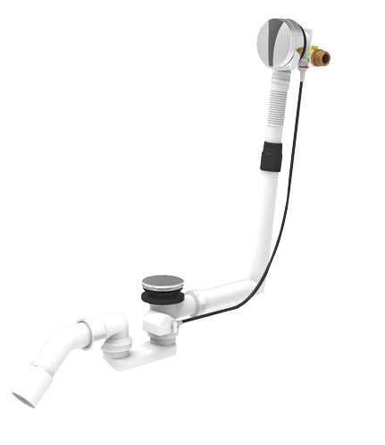 Badafvoer en overloopcombinatie met vulfunctie en pop-up waste chroom