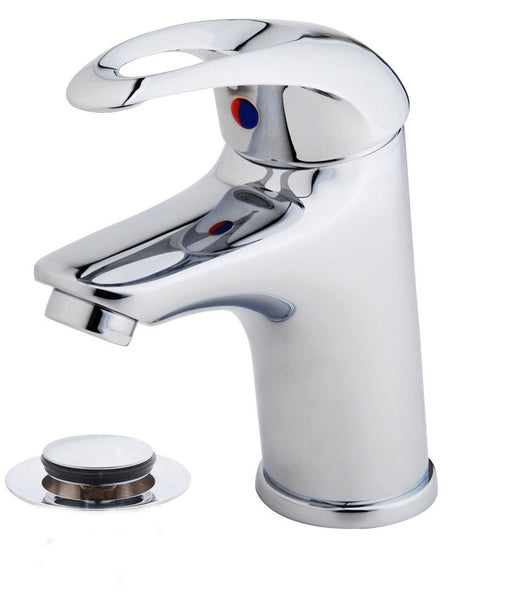 Wiesbaden Athos wastafelmengkraan + clickwaste chroom