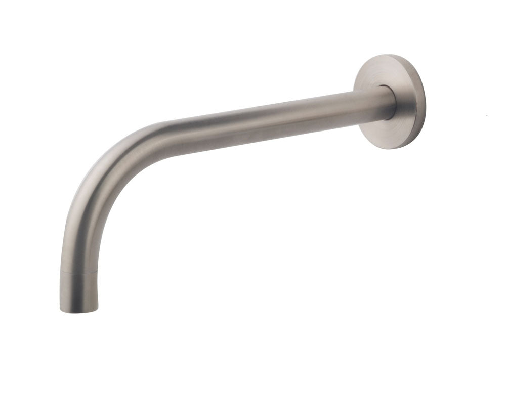 Slim inbouw uitloop 20 cm RVS look