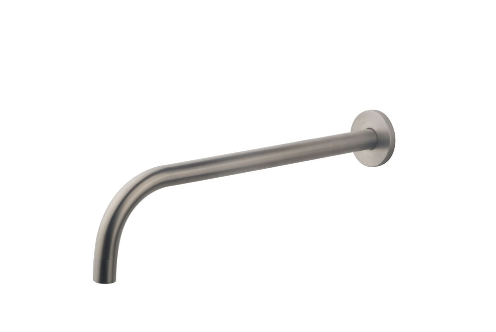 Slim inbouw uitloop 30 cm RVS look