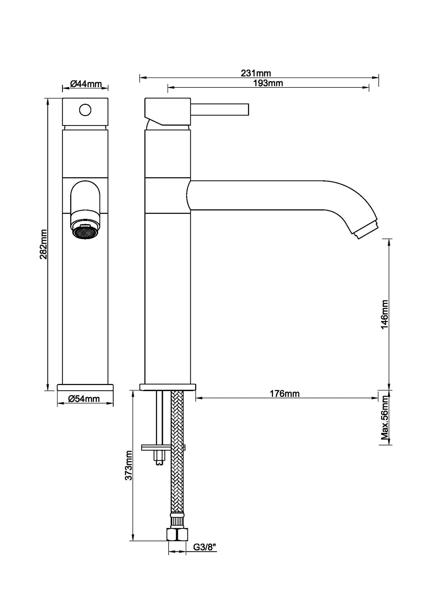 Wiesbaden Cadans keukenmengkraan geborsteld staal