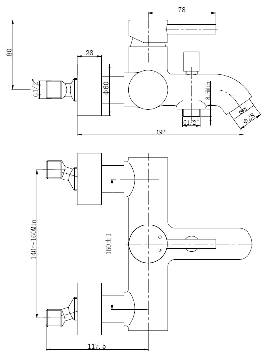 Wiesbaden Cadans badmengkraan met omstel chroom