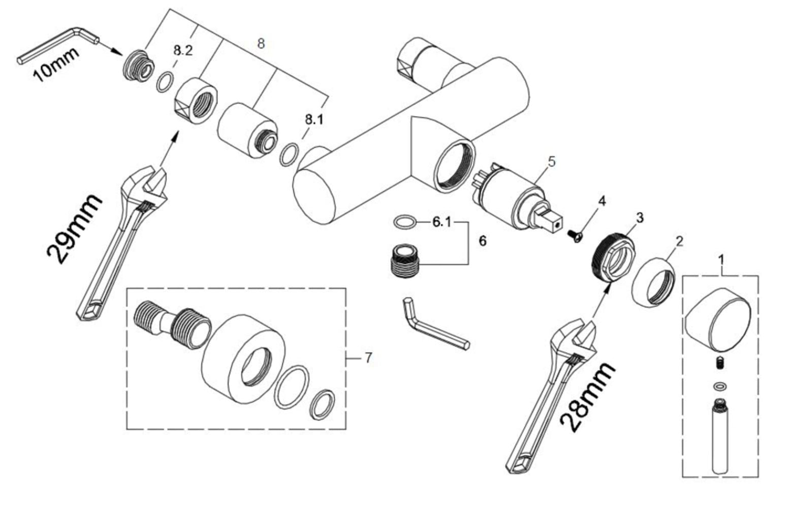 Cadans eenhendel douchemengkraan 15 cm chroom 8718053671925