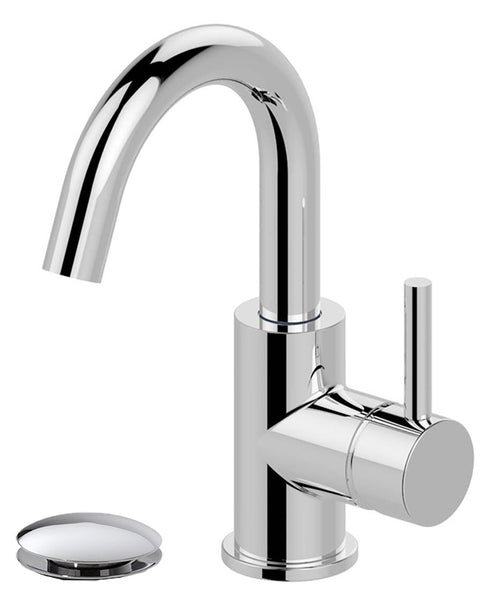 Wiesbaden Caral opbouw wastafelkraan+waste draaibare uitloop chroom