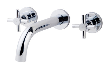 Cross inbouw 2-knops wastafelkraan compleet chroom