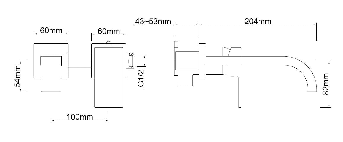 Rombo inbouw eenhendel wastafelkraan chroom 8718858079049