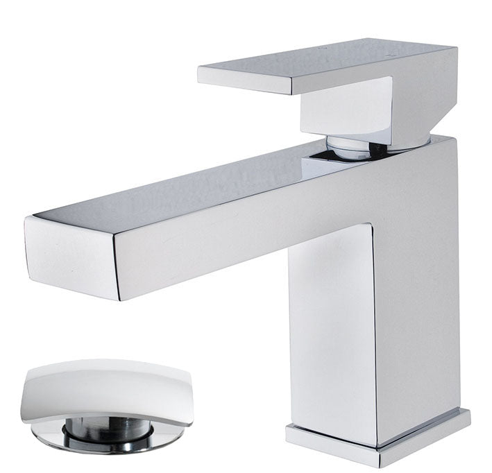 Rombo wastafelkraan met waste chroom