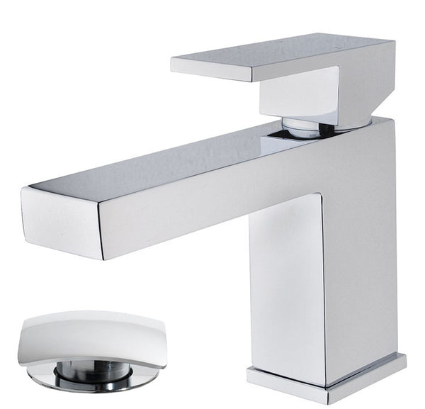 Wiesbaden Rombo wastafelmengkraan + clickwaste chroom