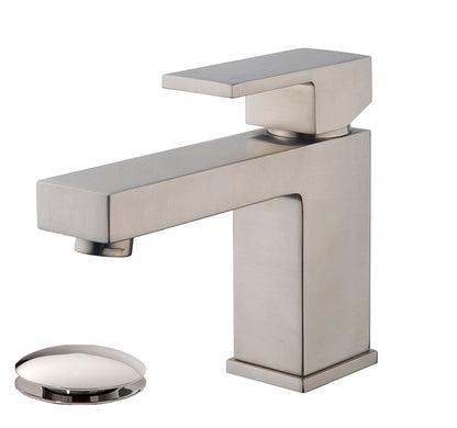 Rombo wastafelkraan met waste RVS look 8719323035911