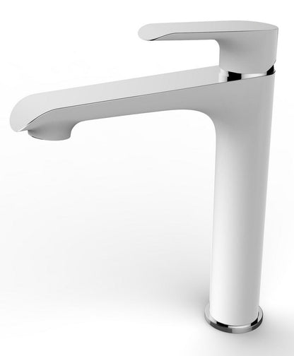 Tarma XL wastafelkraan wit/chroom