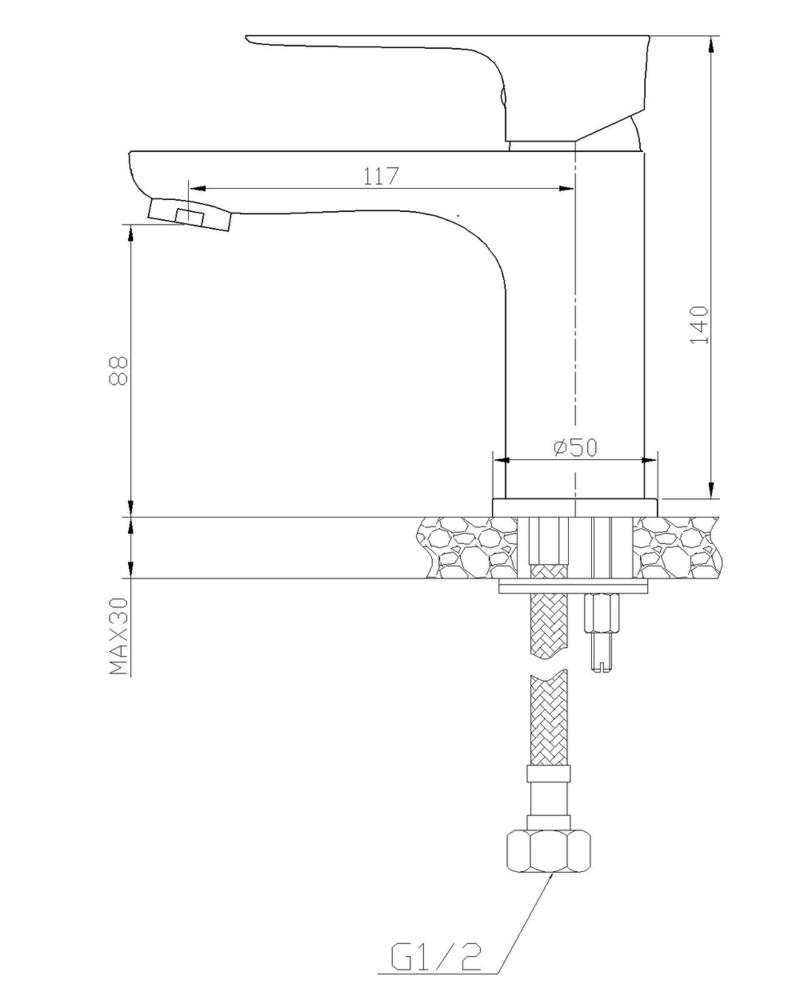 Casma wastafelkraan chroom 8718858075010