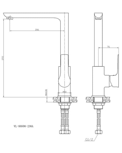Casma keukenkraan chroom 8718858075072