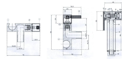 Wiesbaden RVS-304 bidet-handdoucheset rond
