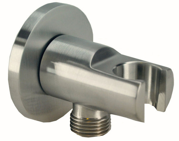 Wiesbaden luxe mess.muur doucheaansluiting+opsteek 1/2'' geborsteld staal