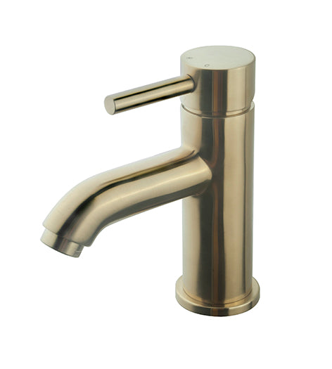 Wiesbaden Cadans wastafelmengkraan laag geborsteld messing