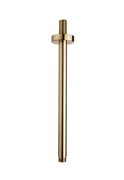 Wiesbaden luxe douche-arm rond plafondbev. 30cm geborsteld messing