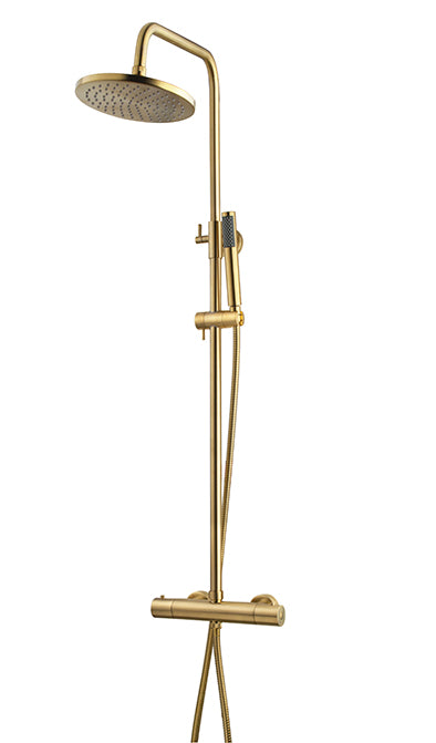 Caral thermostatische doucheopbouwset messing