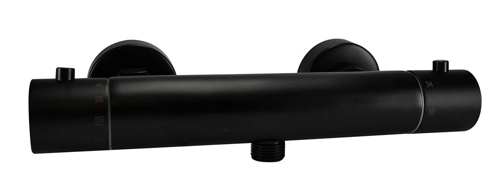 Rio thermostatische douchemengkraan 15 cm zwart