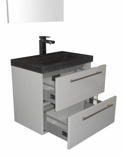 Badmeubel Compact Stone 60 Hoogglans Wit