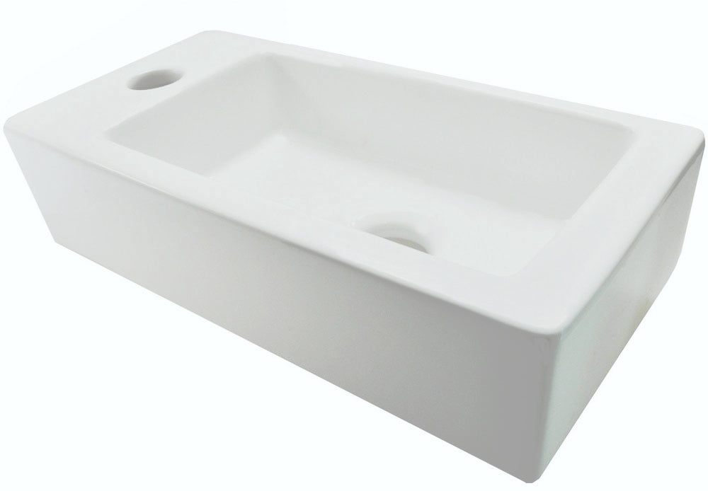 Rhea XS fontein 36 x 18 cm mat wit links 8719743067875