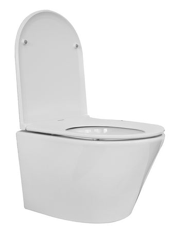 Vesta compact wandcloset 47 cm met Flatline Soft-Close zitting wit 8719323036192