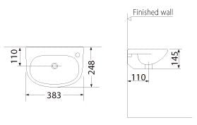 Wiesbaden Trevi fonteintje 38x25 wit