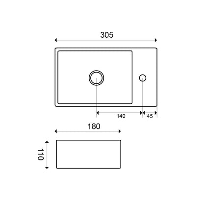 5 x 18 cm wit rechts 8718053680088