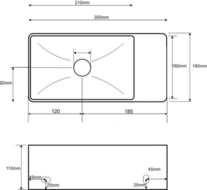 5 x 18 cm zonder kraangat wit 8718053680095