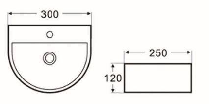 Lara fontein 30 x 25 cm zonder kraangat wit 8718858073955