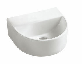 Wiesbaden Lara halfrond fonteintje 30x25x12 zonder kr.gat wit