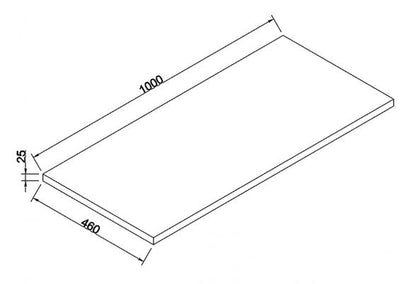 Wiesbaden Lotus topblad 100x46cm natural eik